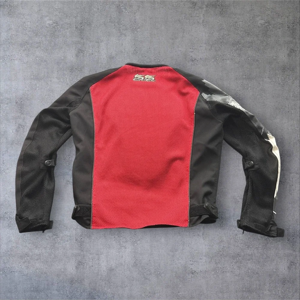 Men's Speed And Strength Armored Motorcycle Mesh Jacket With Protective Gear L